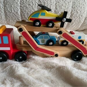 Melissa &Doug wooden car carrier